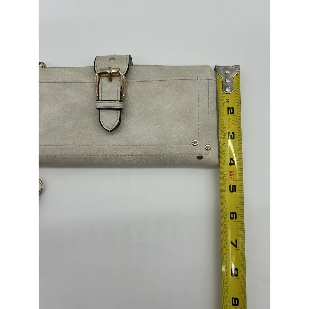 Jen & Co Vegan‎ Leather Buckle Wallet/Clutch w/Zip